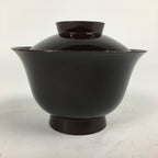 Japanese Lacquerware Lidded Bowl Vtg Echizen-Nuri Owan Soup Bowl UR628