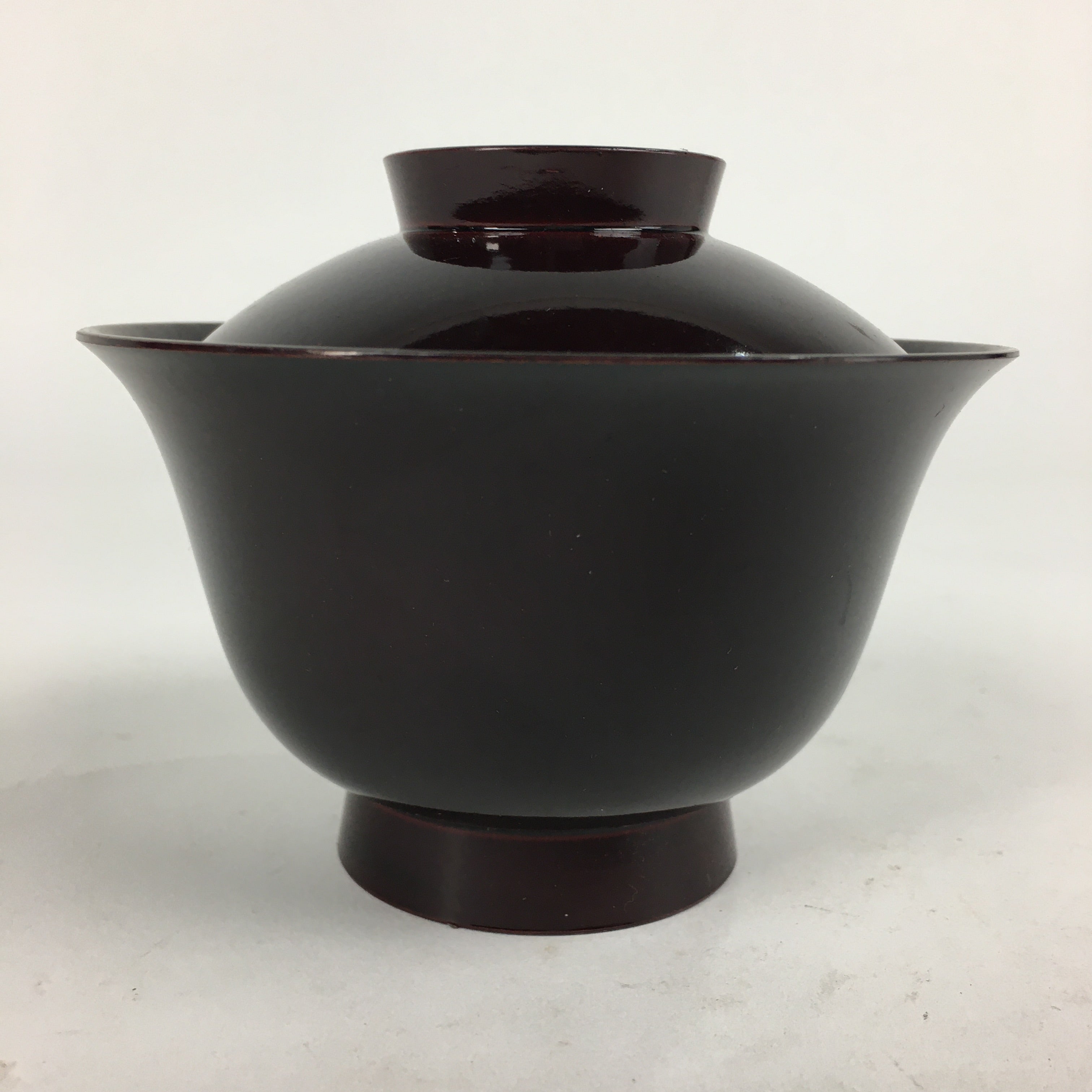 Japanese Lacquerware Lidded Bowl Vtg Echizen-Nuri Owan Soup Bowl UR628