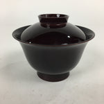 Japanese Lacquerware Lidded Bowl Vtg Echizen-Nuri Owan Soup Bowl UR628