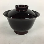 Japanese Lacquerware Lidded Bowl Vtg Echizen-Nuri Owan Soup Bowl UR629