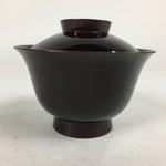 Japanese Lacquerware Lidded Bowl Vtg Echizen-Nuri Owan Soup Bowl UR630