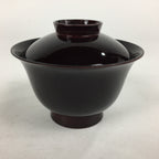 Japanese Lacquerware Lidded Bowl Vtg Echizen-Nuri Owan Soup Bowl UR630