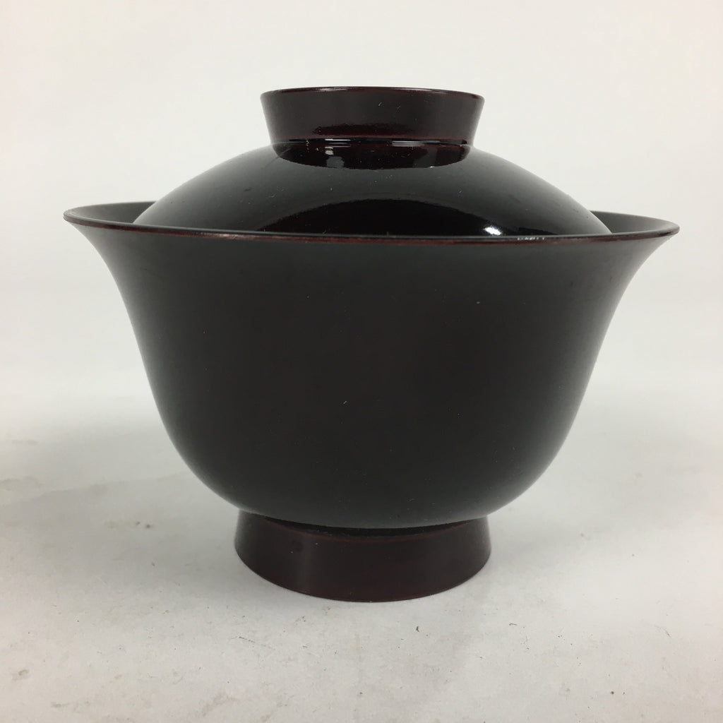 Japanese Lacquerware Lidded Bowl Vtg Echizen-Nuri Owan Soup Bowl UR631
