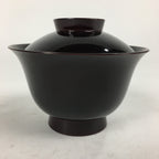 Japanese Lacquerware Lidded Bowl Vtg Echizen-Nuri Owan Soup Bowl UR631