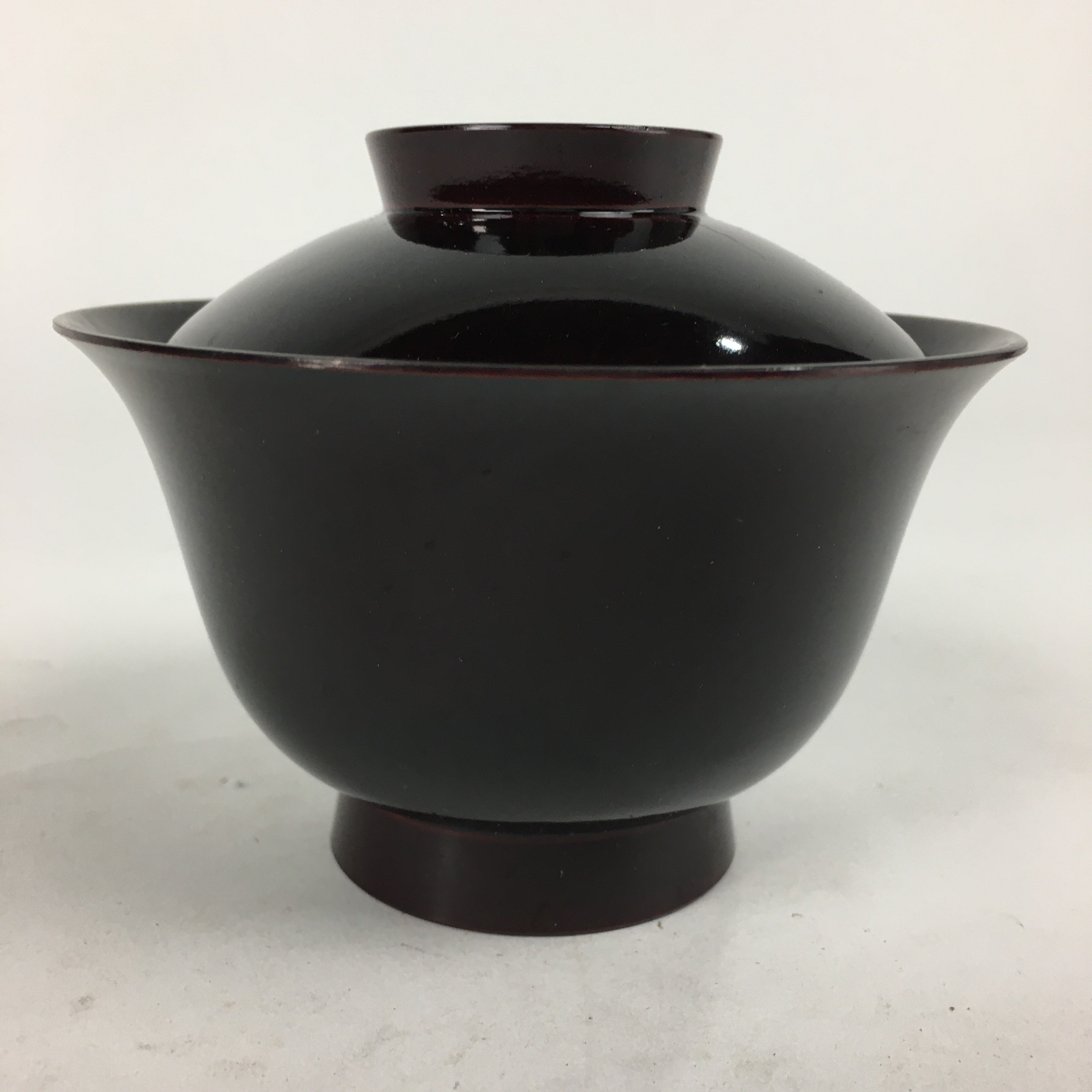 Japanese Lacquerware Lidded Bowl Vtg Echizen-Nuri Owan Soup Bowl UR631