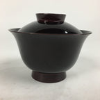 Japanese Lacquerware Lidded Bowl Vtg Echizen-Nuri Owan Soup Bowl UR631