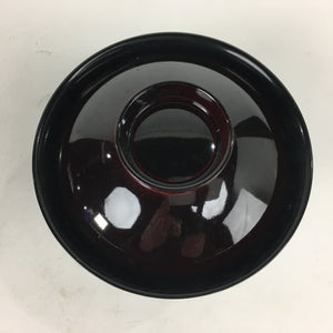 Japanese Lacquerware Lidded Bowl Vtg Echizen-Nuri Owan Soup Bowl UR631