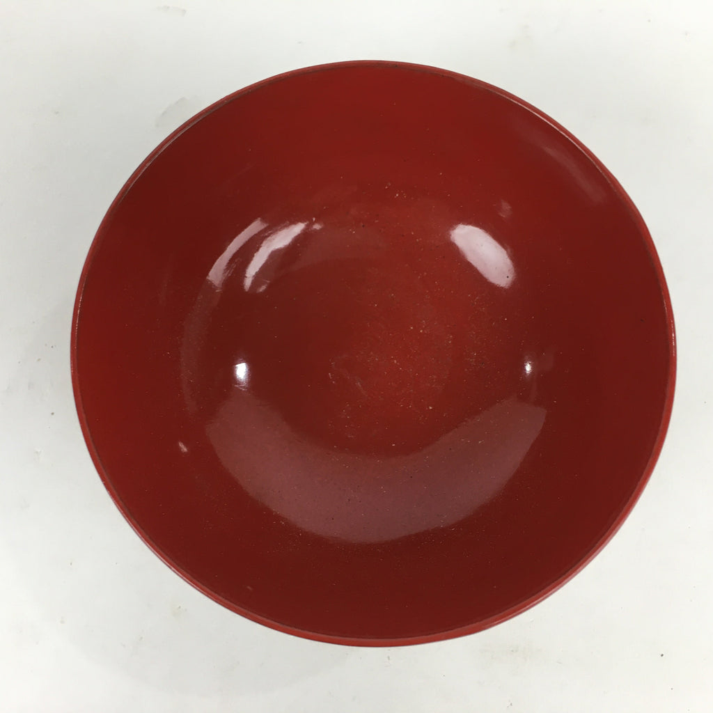 Japanese Lacquerware Lidded Bowl Vtg Maki-e Gold Owan Soup Bowl Red UR650