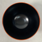 Japanese Lacquerware Lidded Bowl Vtg Replica Red Black Owan Soup Rice UR397