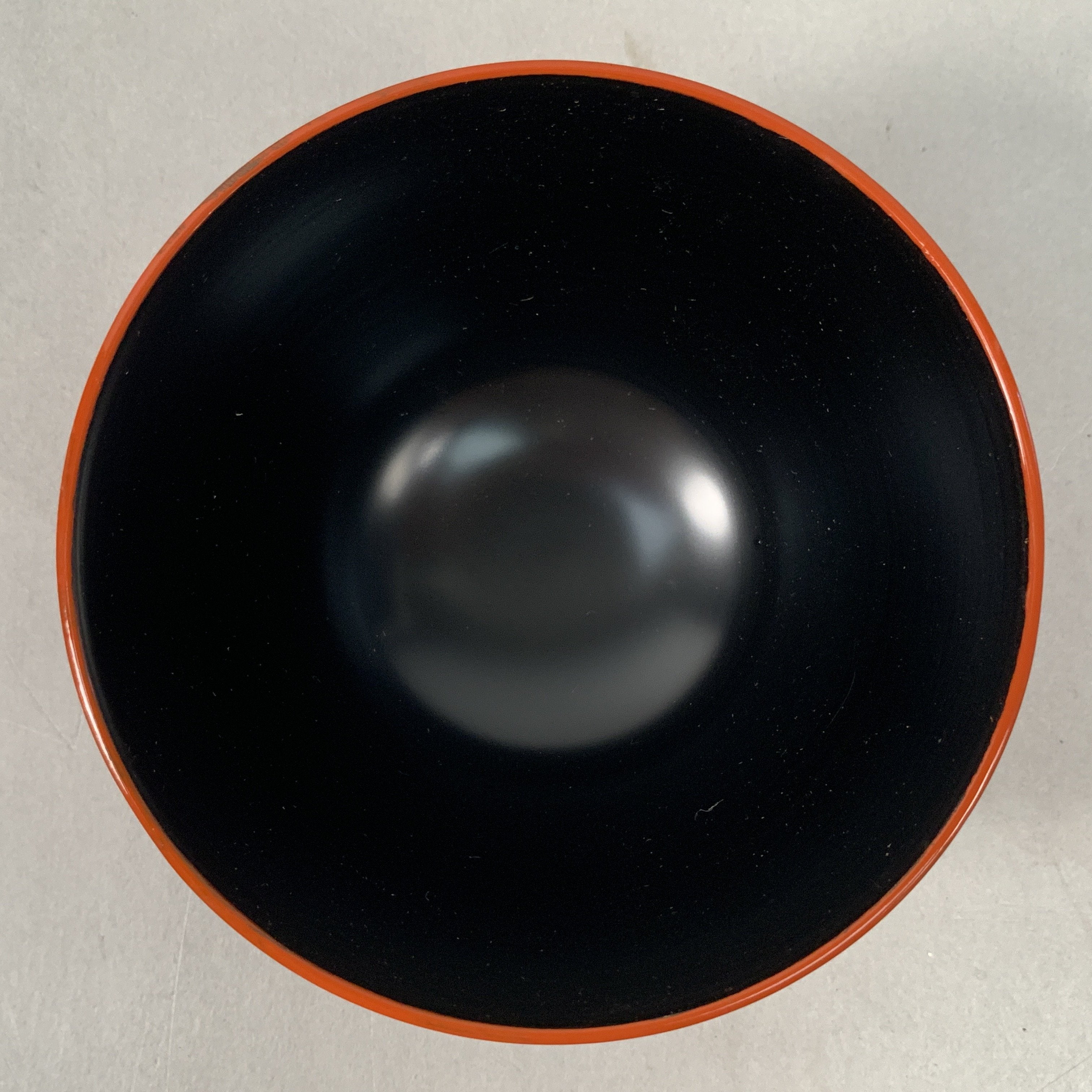 Japanese Lacquerware Lidded Bowl Vtg Replica Red Black Owan Soup Rice UR397