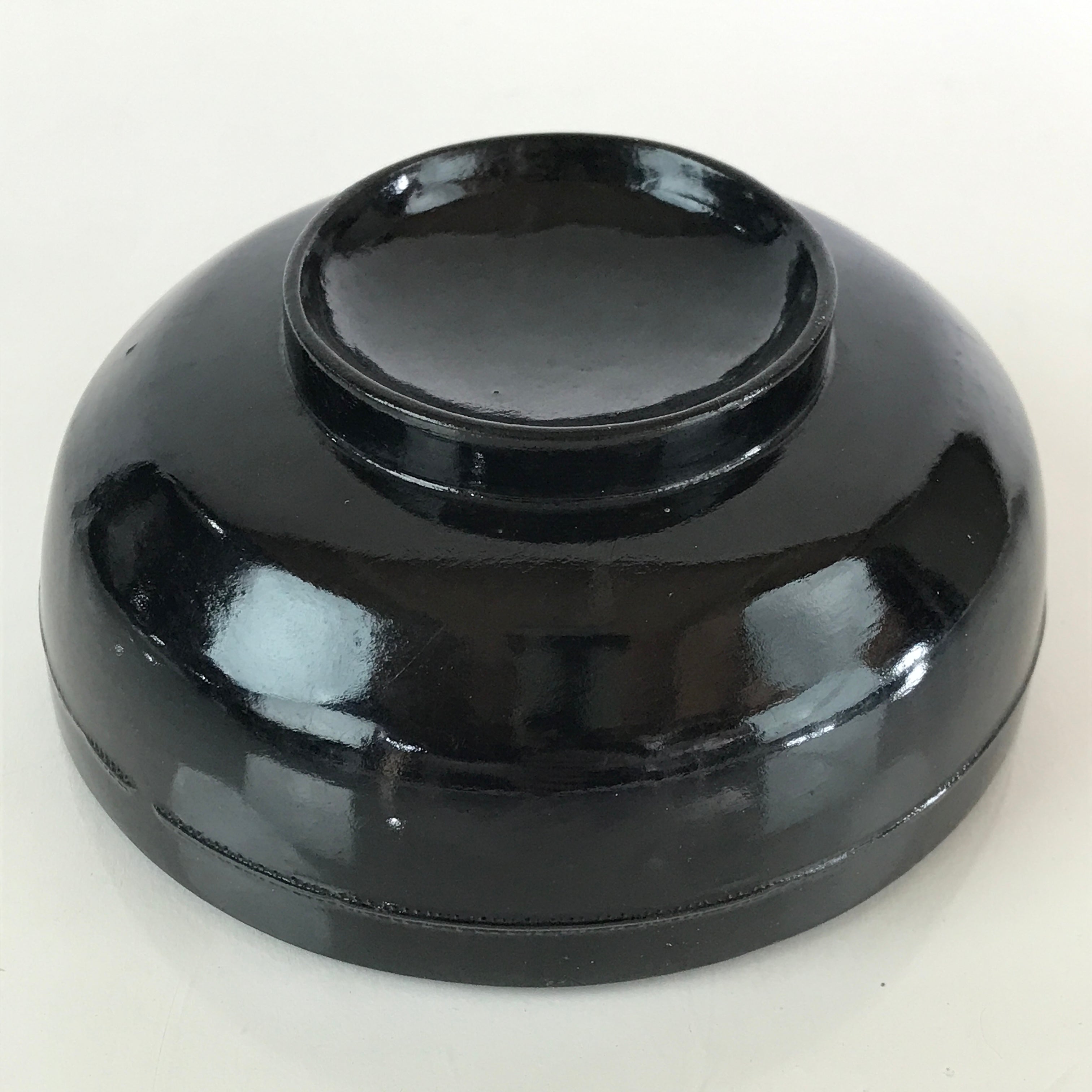 Japanese Lacquerware Lidded Bowl Vtg Urushi Black Owan Soup Rice LB31
