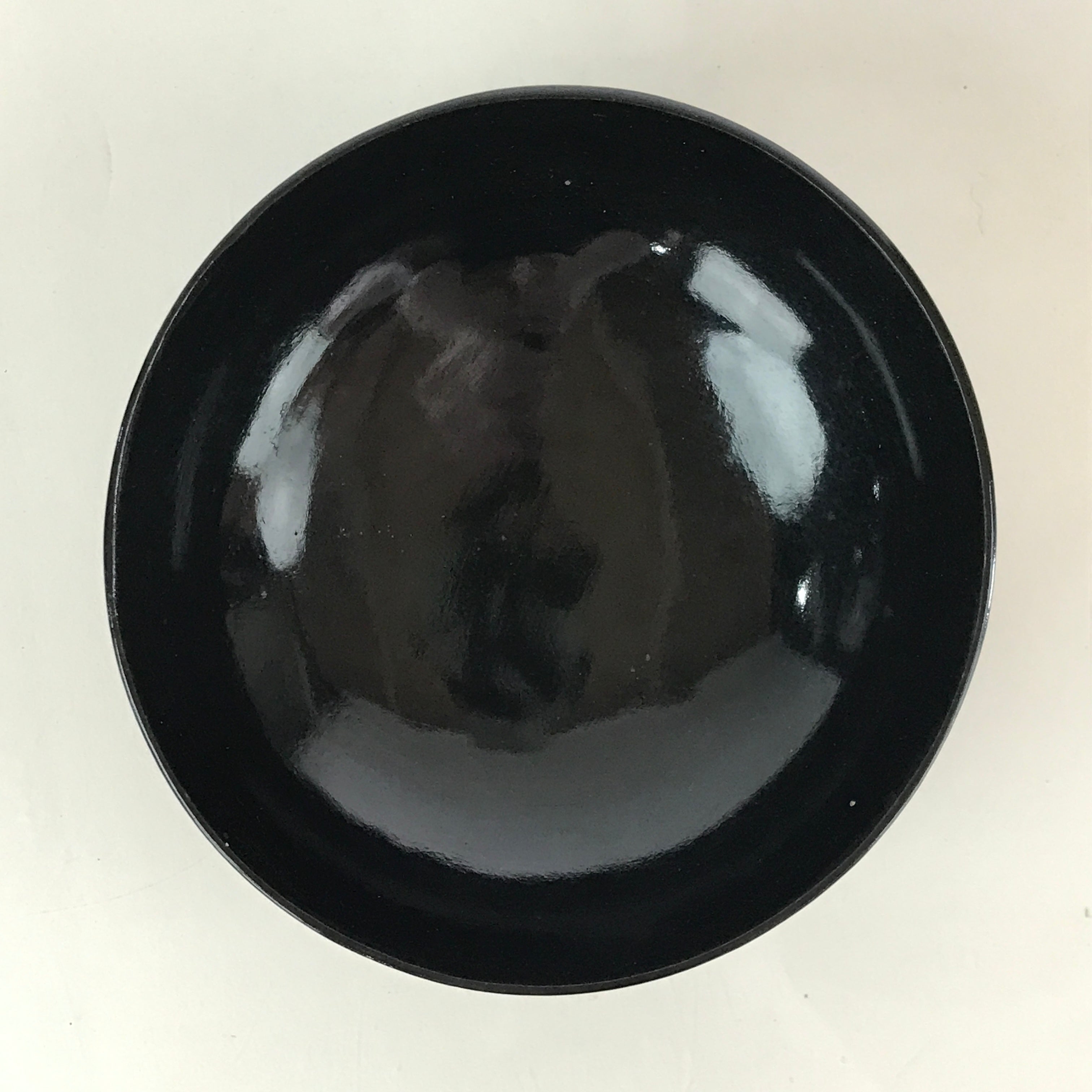 Japanese Lacquerware Lidded Bowl Vtg Urushi Black Owan Soup Rice LB31