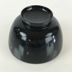 Japanese Lacquerware Lidded Bowl Vtg Urushi Black Owan Soup Rice LB38