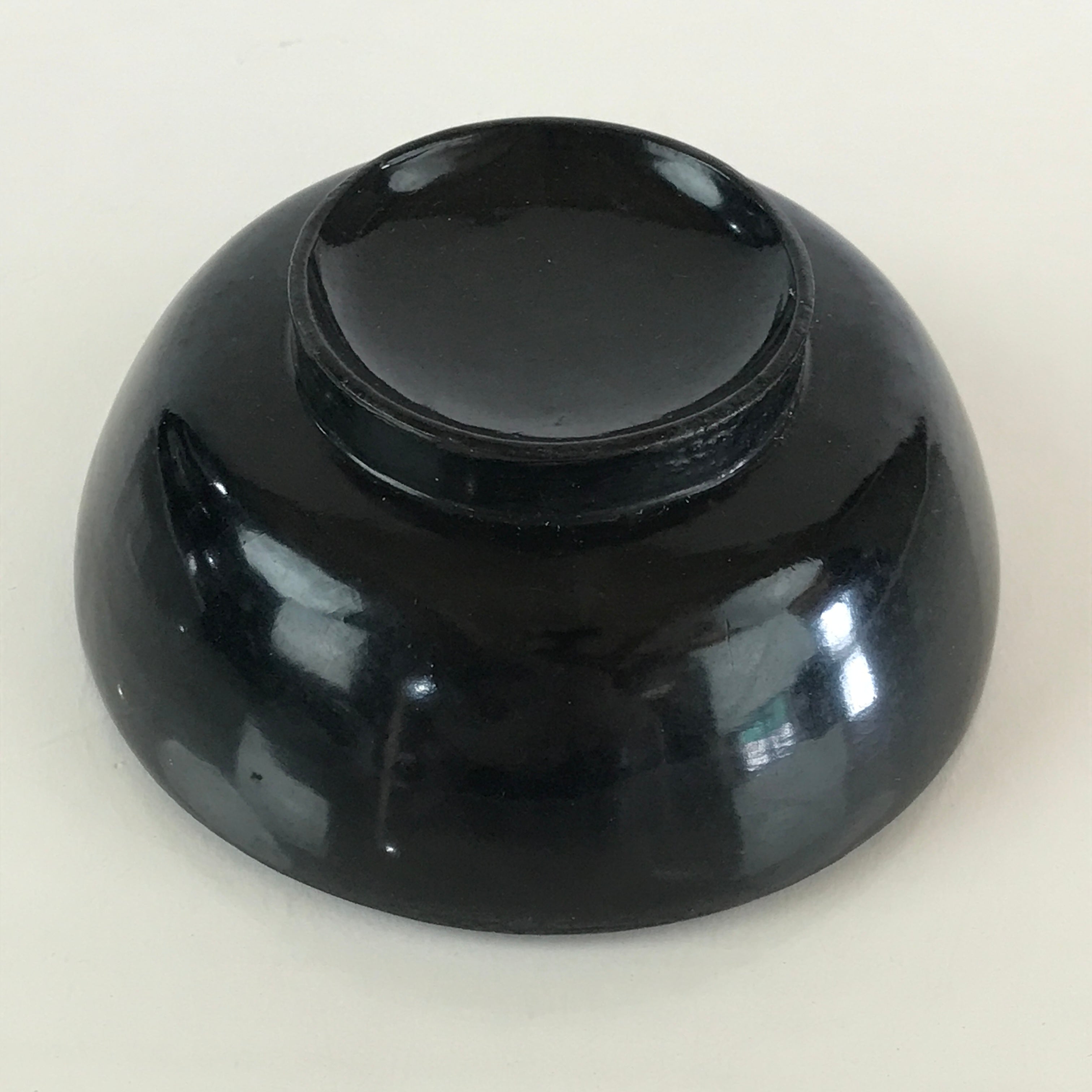 Japanese Lacquerware Lidded Bowl Vtg Urushi Black Owan Soup Rice LB40
