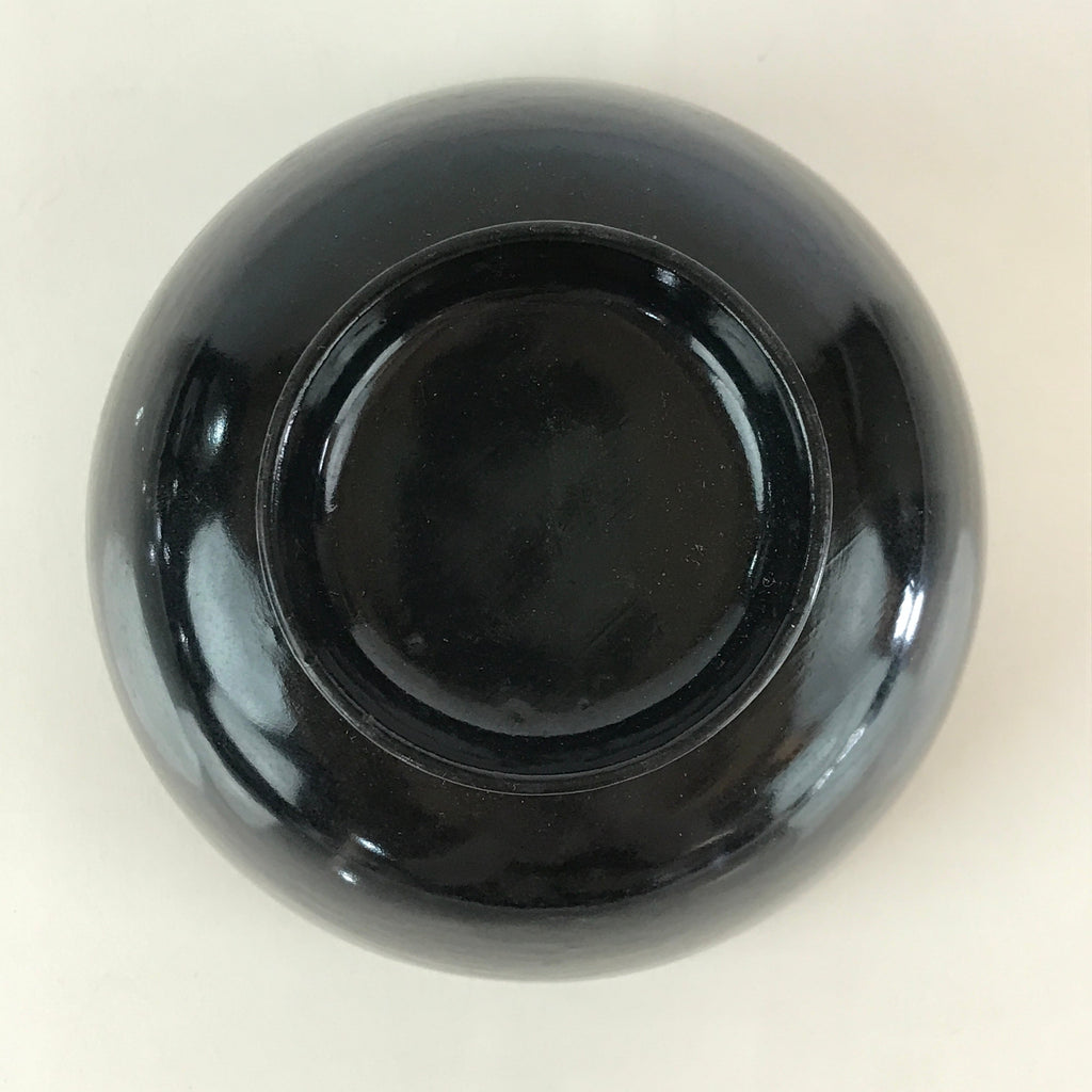 Japanese Lacquerware Lidded Bowl Vtg Urushi Black Owan Soup Rice LB40