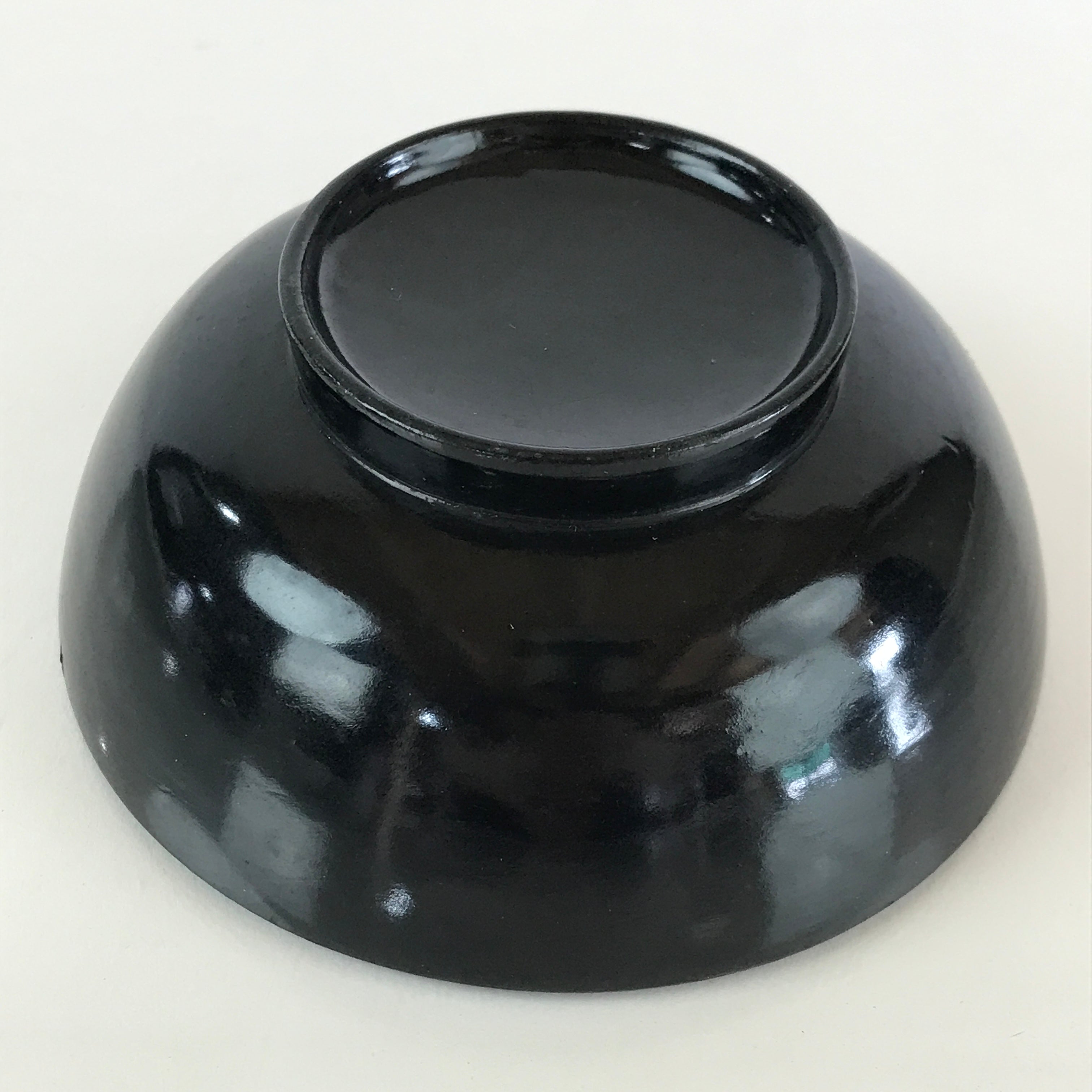 Japanese Lacquerware Lidded Bowl Vtg Urushi Black Owan Soup Rice LB41