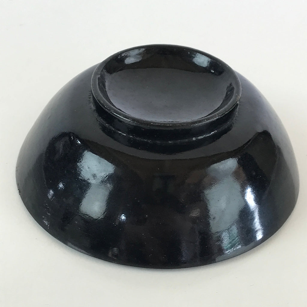 Japanese Lacquerware Lidded Bowl Vtg Urushi Black Owan Soup Rice LB42