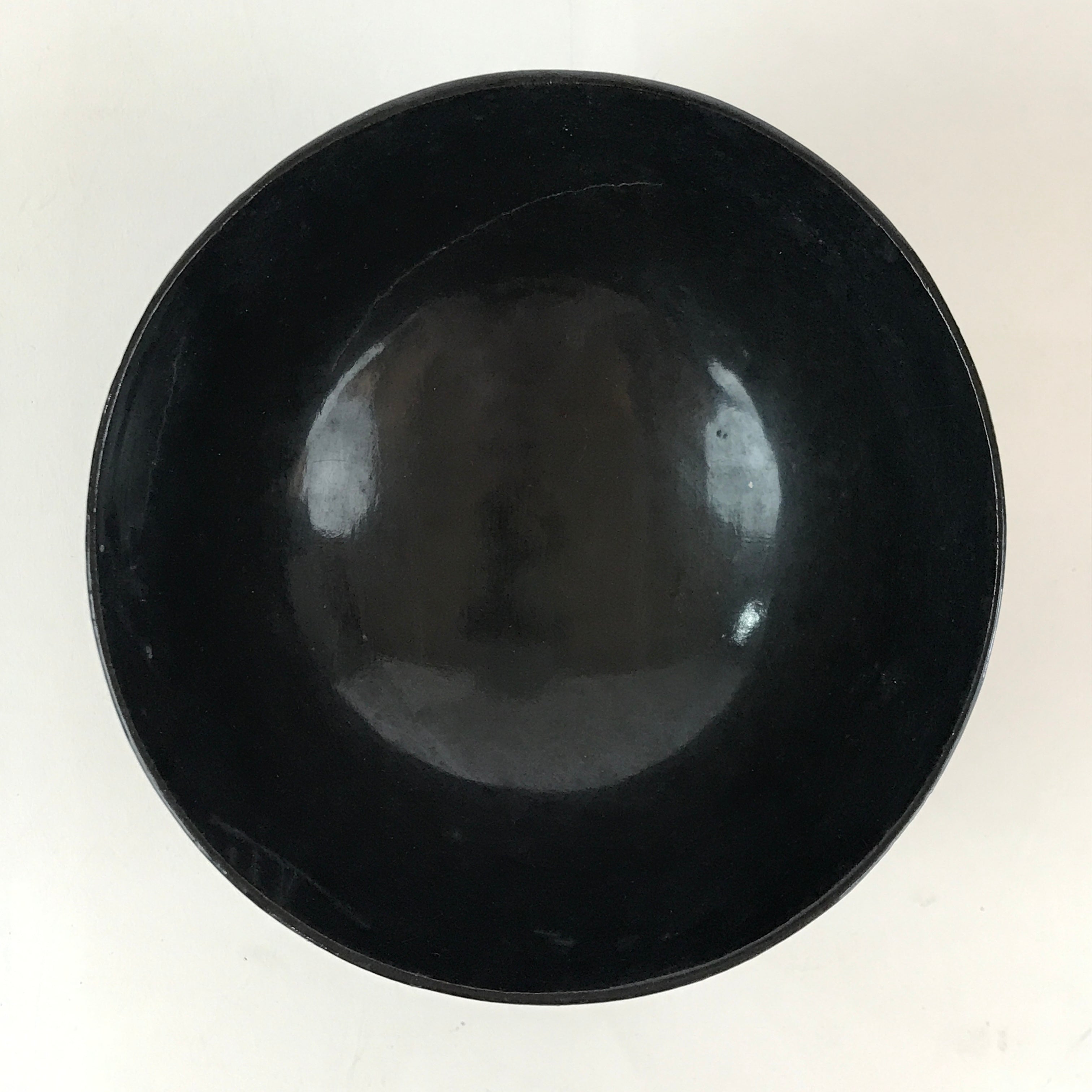 Japanese Lacquerware Lidded Bowl Vtg Urushi Black Owan Soup Rice LB42