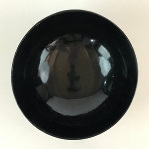 Japanese Lacquerware Lidded Bowl Vtg Urushi Black Owan Soup Rice LB44