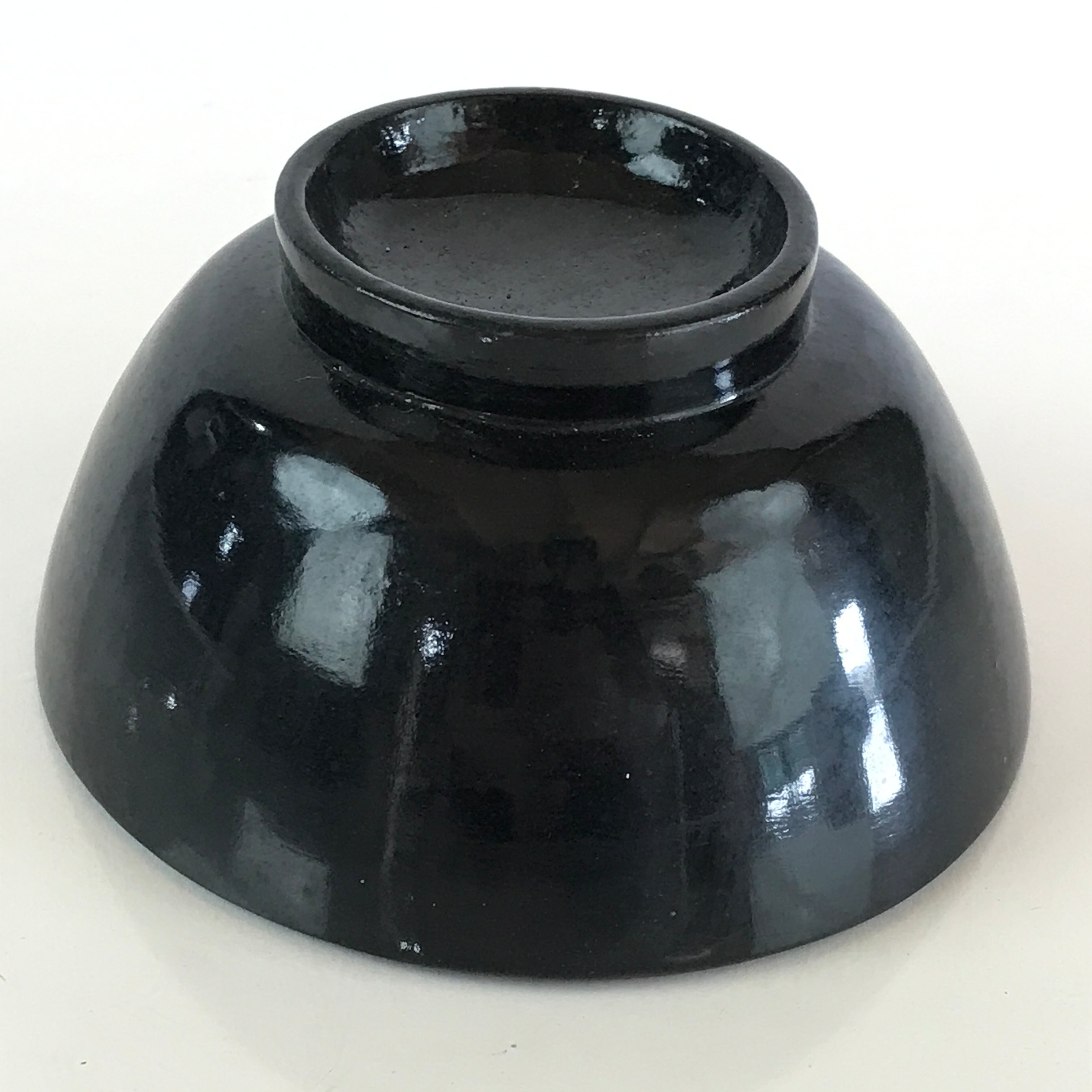 Japanese Lacquerware Lidded Bowl Vtg Urushi Black Owan Soup Rice LB46