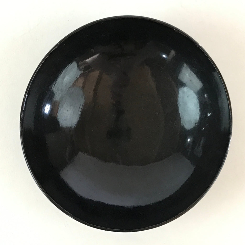 Japanese Lacquerware Lidded Bowl Vtg Urushi Black Owan Soup Rice LB48