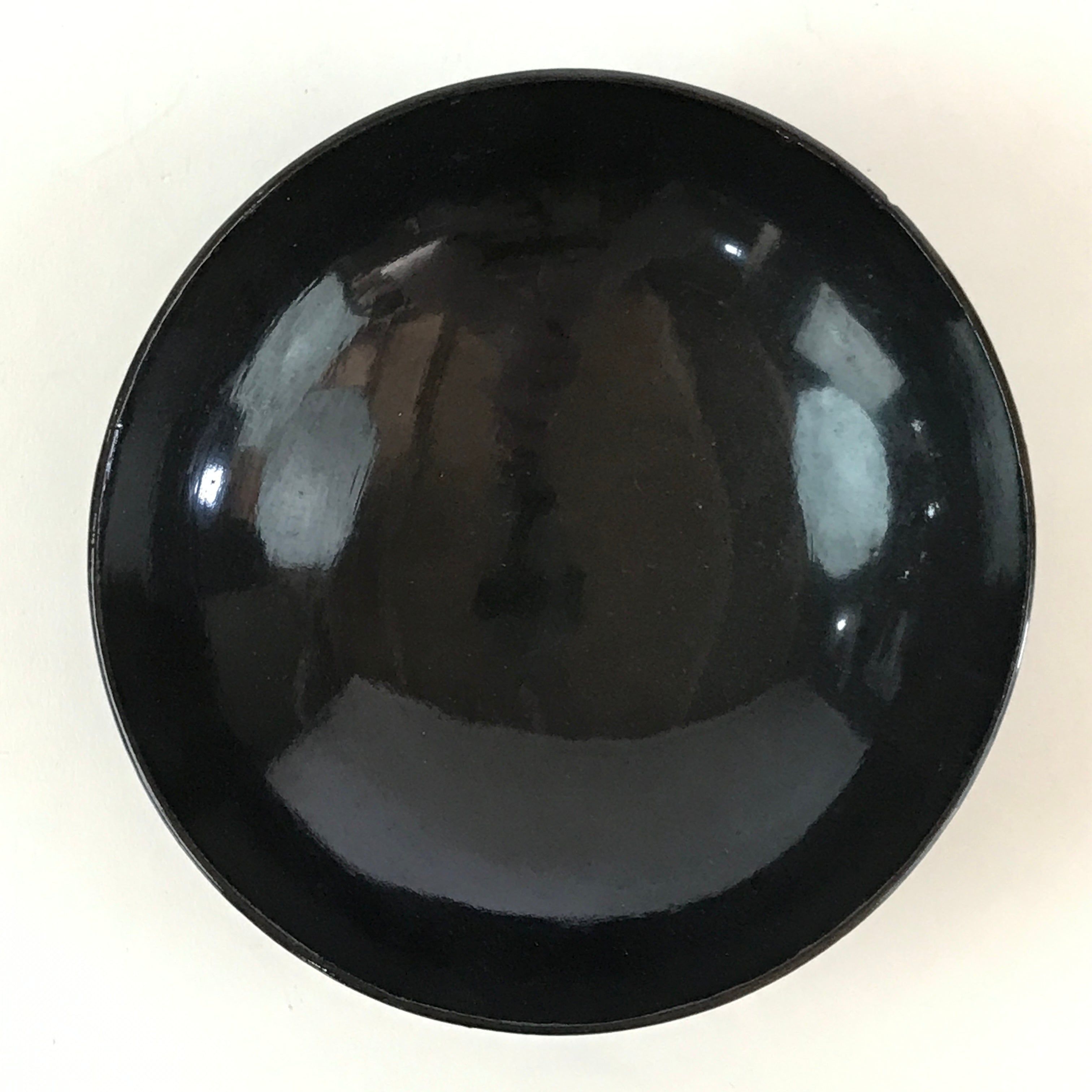 Japanese Lacquerware Lidded Bowl Vtg Urushi Black Owan Soup Rice LB48