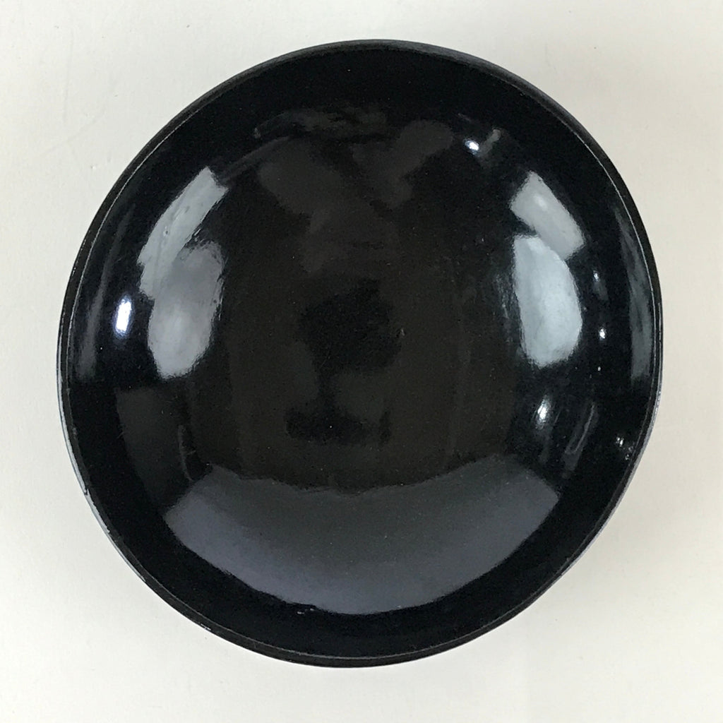 Japanese Lacquerware Lidded Bowl Vtg Urushi Black Owan Soup Rice LB50