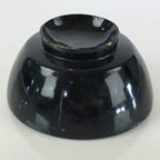 Japanese Lacquerware Lidded Bowl Vtg Urushi Black Owan Soup Rice LB50