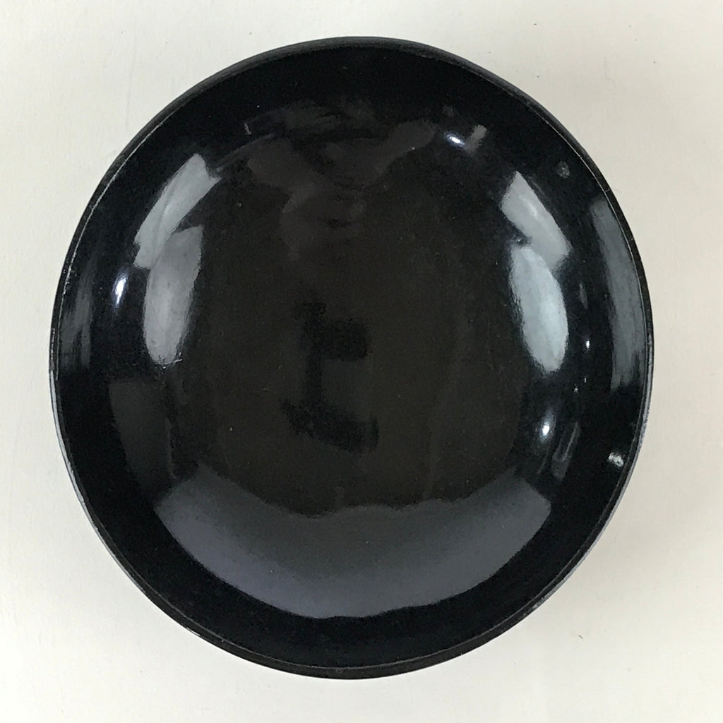 Japanese Lacquerware Lidded Bowl Vtg Urushi Black Owan Soup Rice LB51