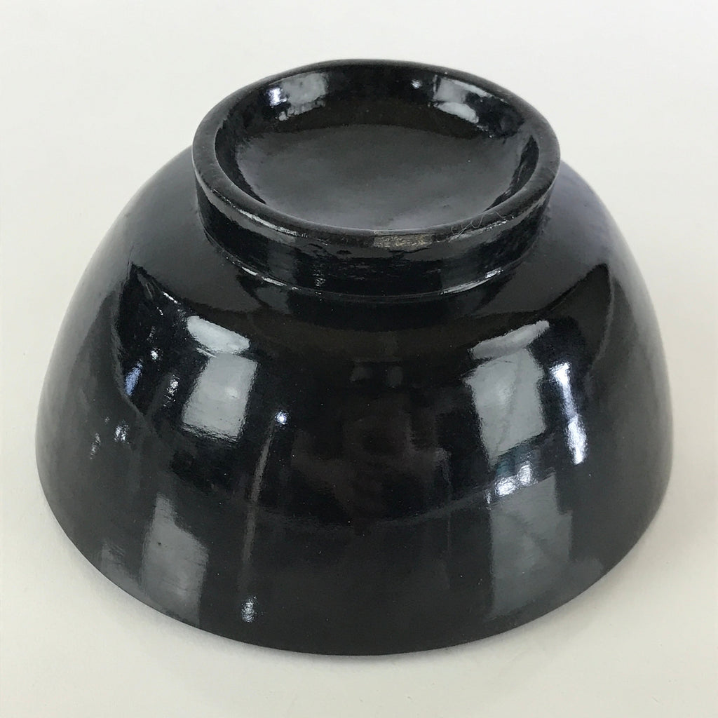 Japanese Lacquerware Lidded Bowl Vtg Urushi Black Owan Soup Rice LB51