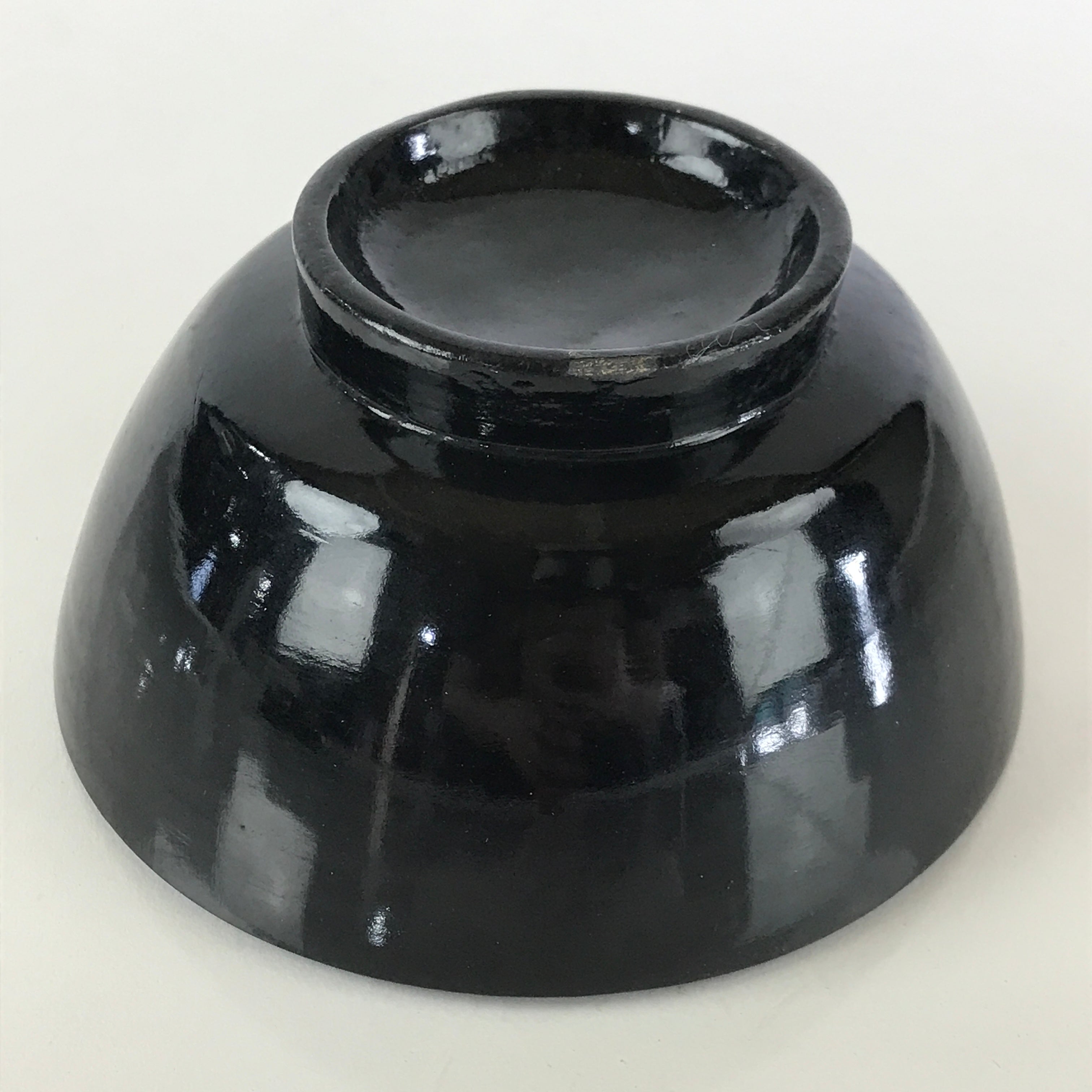 Japanese Lacquerware Lidded Bowl Vtg Urushi Black Owan Soup Rice LB51