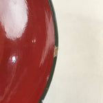 Japanese Lacquerware Lidded Bowl Vtg Urushi Green Red Owan Soup Rice LB21