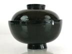 Japanese Lacquerware Lidded Bowl Vtg Urushi Green Red Owan Soup Rice LB21