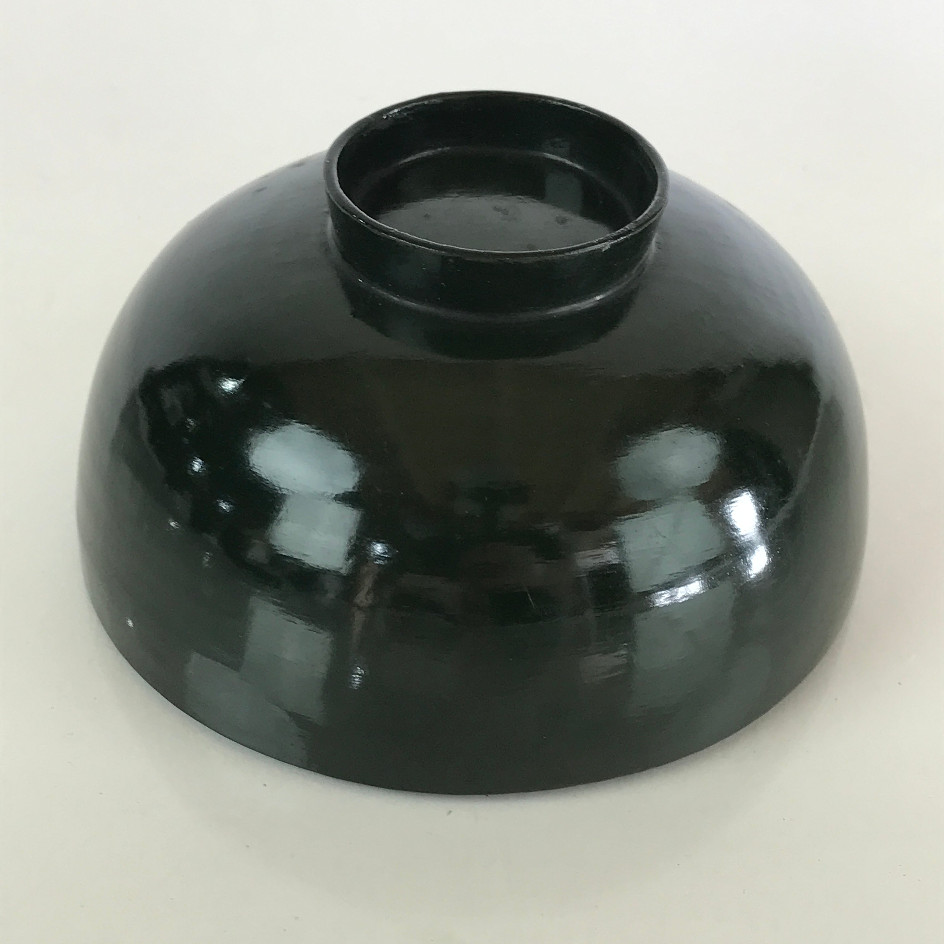 Japanese Lacquerware Lidded Bowl Vtg Urushi Green Red Owan Soup Rice LB21