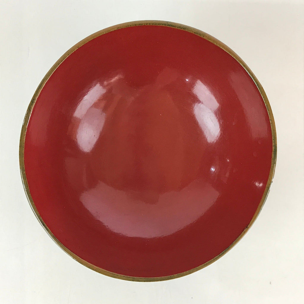 Japanese Lacquerware Lidded Bowl Vtg Urushi Makie Red Black Owan Soup LB1