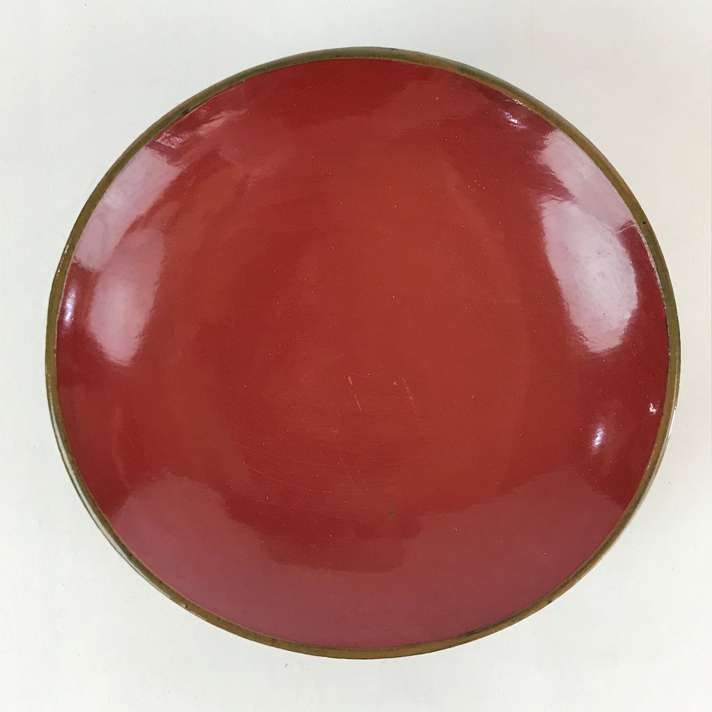 Japanese Lacquerware Lidded Bowl Vtg Urushi Makie Red Black Owan Soup LB1