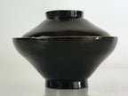 Japanese Lacquerware Lidded Bowl Vtg Urushi Makie Red Black Owan Soup LB10