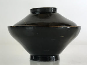 Japanese Lacquerware Lidded Bowl Vtg Urushi Makie Red Black Owan Soup LB10