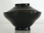 Japanese Lacquerware Lidded Bowl Vtg Urushi Makie Red Black Owan Soup LB16