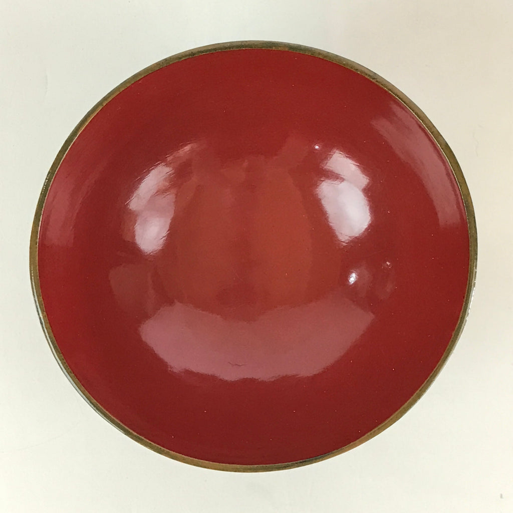 Japanese Lacquerware Lidded Bowl Vtg Urushi Makie Red Black Owan Soup LB2