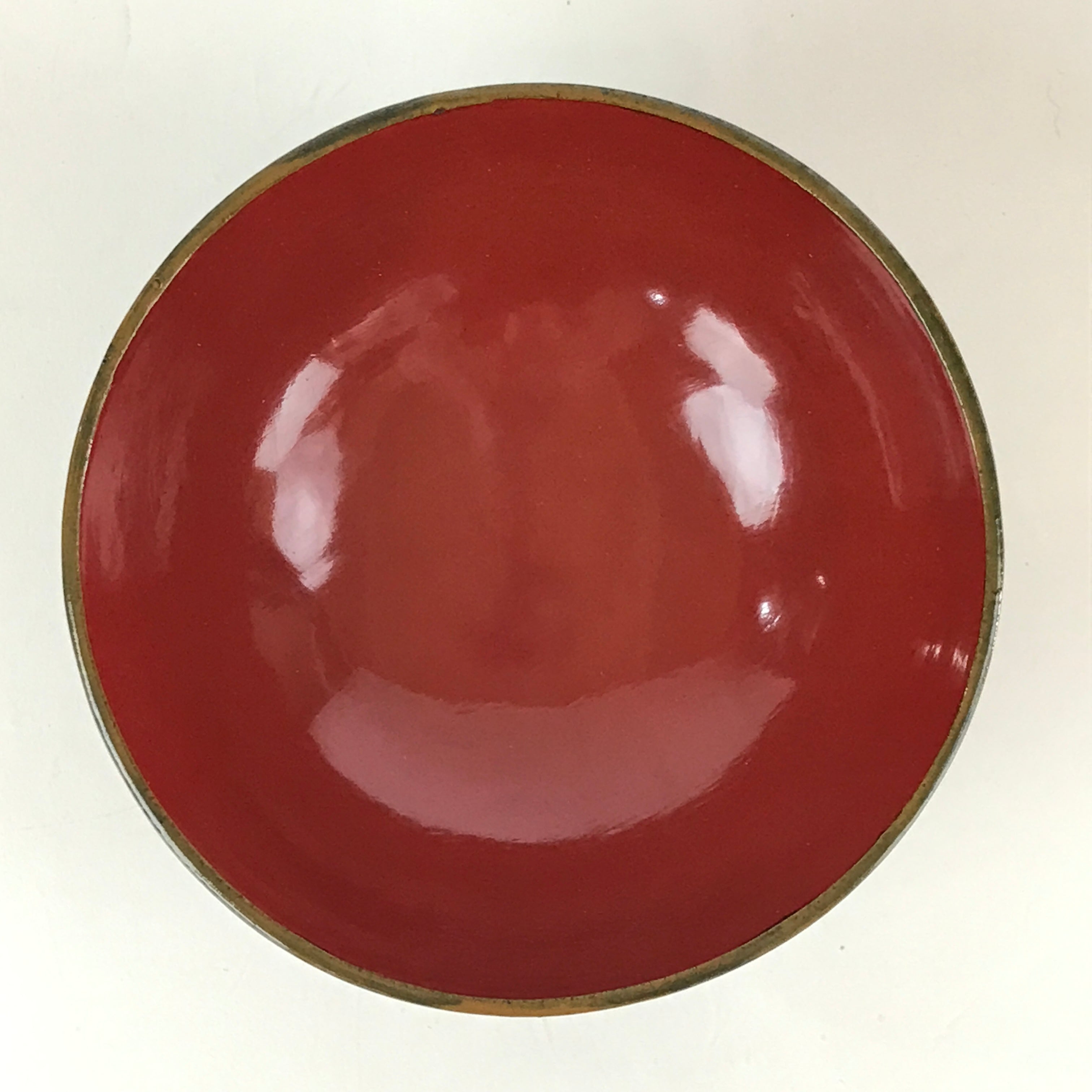 Japanese Lacquerware Lidded Bowl Vtg Urushi Makie Red Black Owan Soup LB4