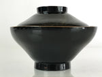 Japanese Lacquerware Lidded Bowl Vtg Urushi Makie Red Black Owan Soup LB5