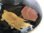 Japanese Lacquerware Lidded Bowl Vtg Urushi Makie Red Black Owan Soup LB7