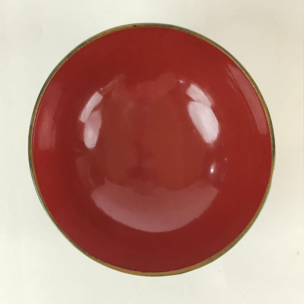 Japanese Lacquerware Lidded Bowl Vtg Urushi Makie Red Black Owan Soup LB7