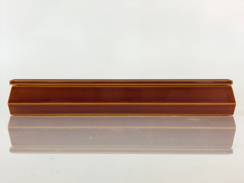 Japanese Lacquerware Lidded Box Vtg Hida Shunkei-Nuri Brown PX631
