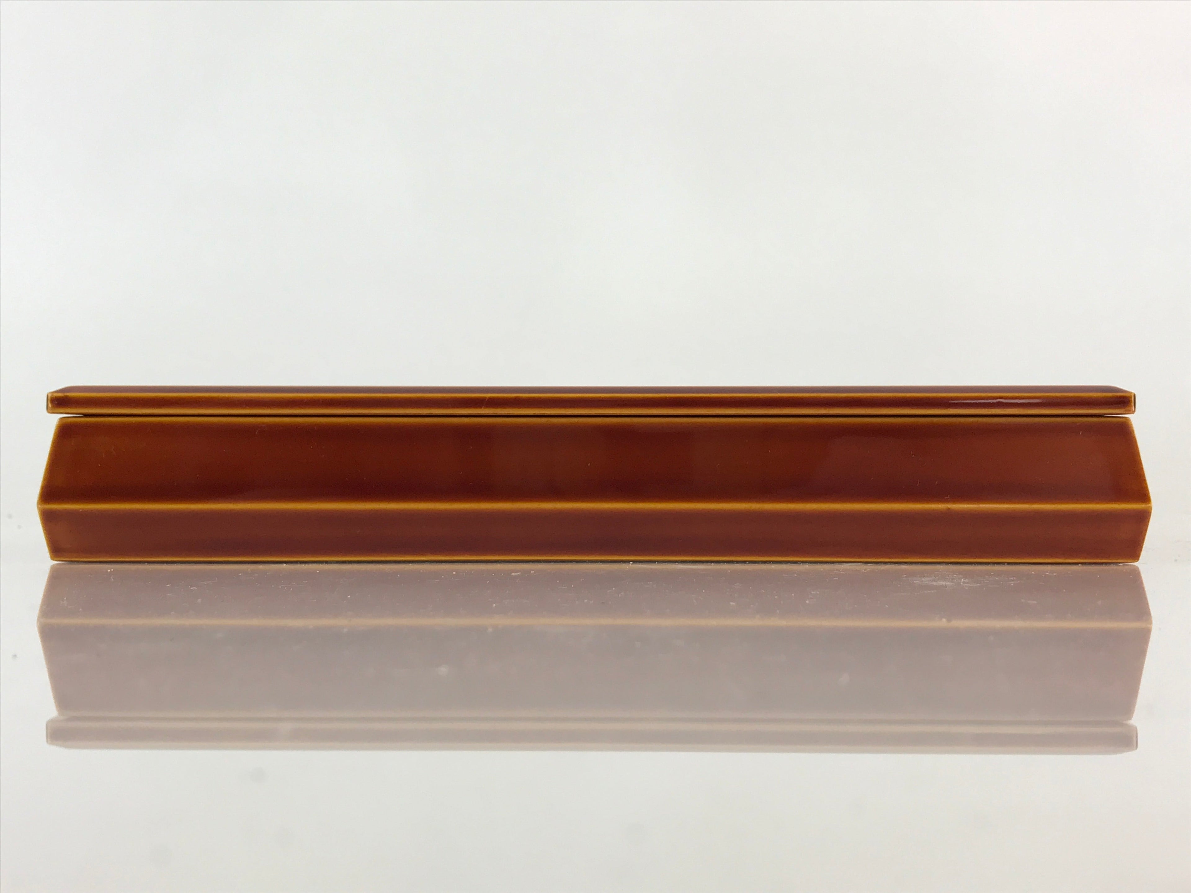 Japanese Lacquerware Lidded Box Vtg Hida Shunkei-Nuri Brown PX631