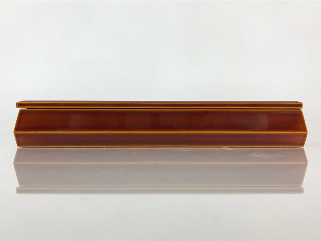 Japanese Lacquerware Lidded Box Vtg Hida Shunkei-Nuri Brown PX631