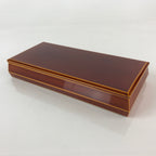 Japanese Lacquerware Lidded Box Vtg Hida Shunkei-Nuri Brown PX631