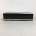 Japanese Lacquerware Lidded Box Vtg Wood Fumibako Letter Book Black FB64