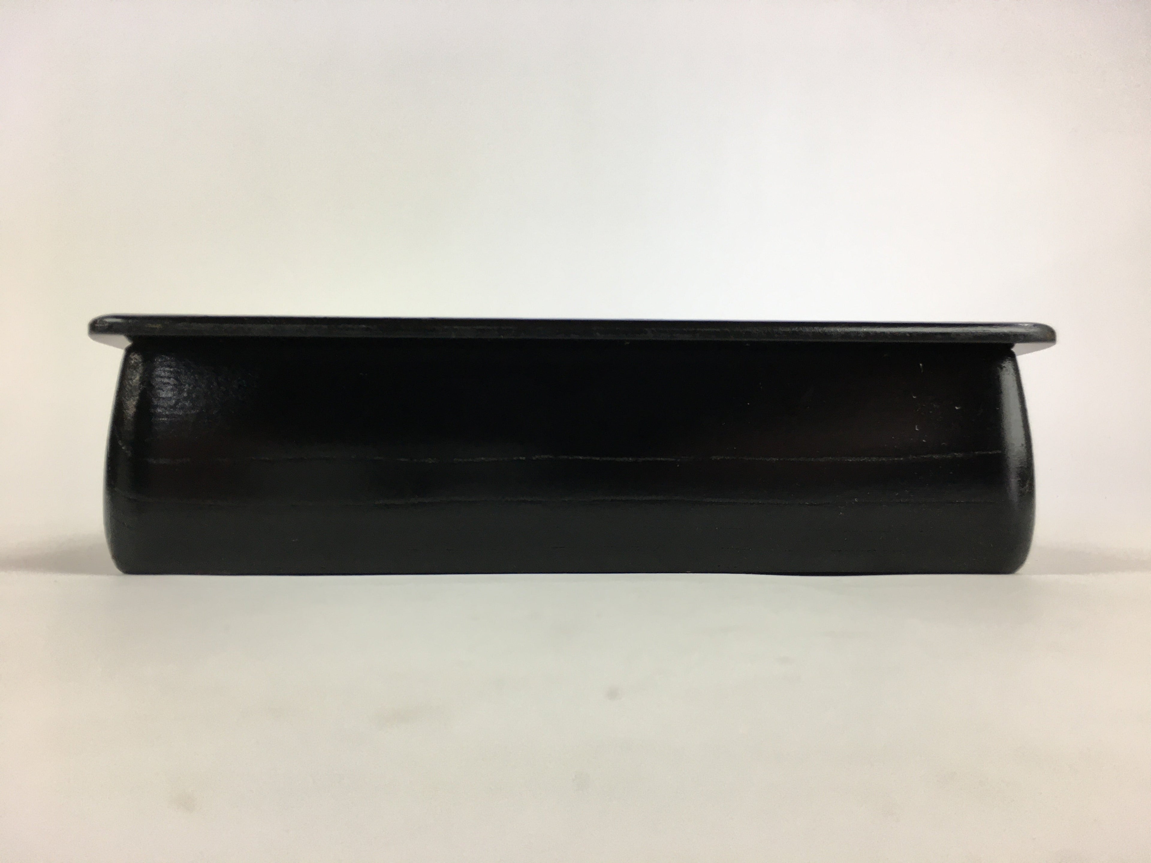 Japanese Lacquerware Lidded Box Vtg Wood Fumibako Letter Book Black FB67